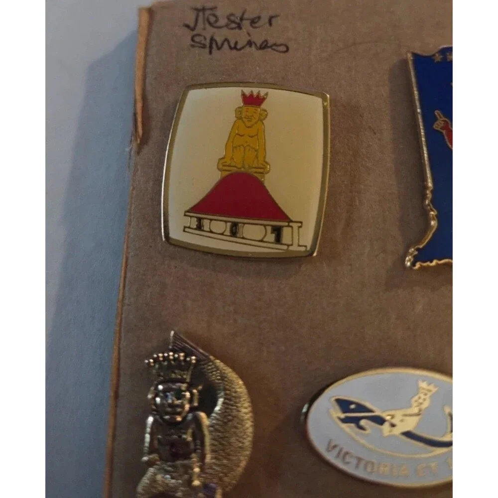 Vintage Royal Order of Jesters ROJ Pin Lot 11 Court Director Masonic Shriner